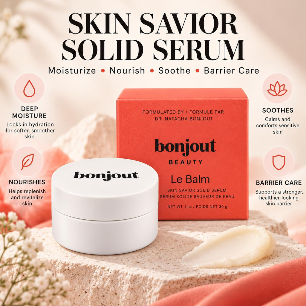 Solid Face Serum 8-in-1 Moisturizing Balm with Squalane Ceramide Hyaluronic Acid Peptide 1 oz M3668