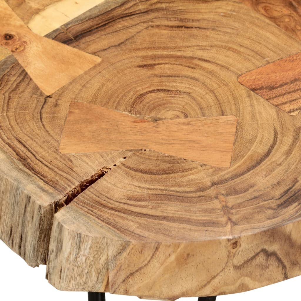 Sheesham Wood Coffee Table with Iron Frame F796754
