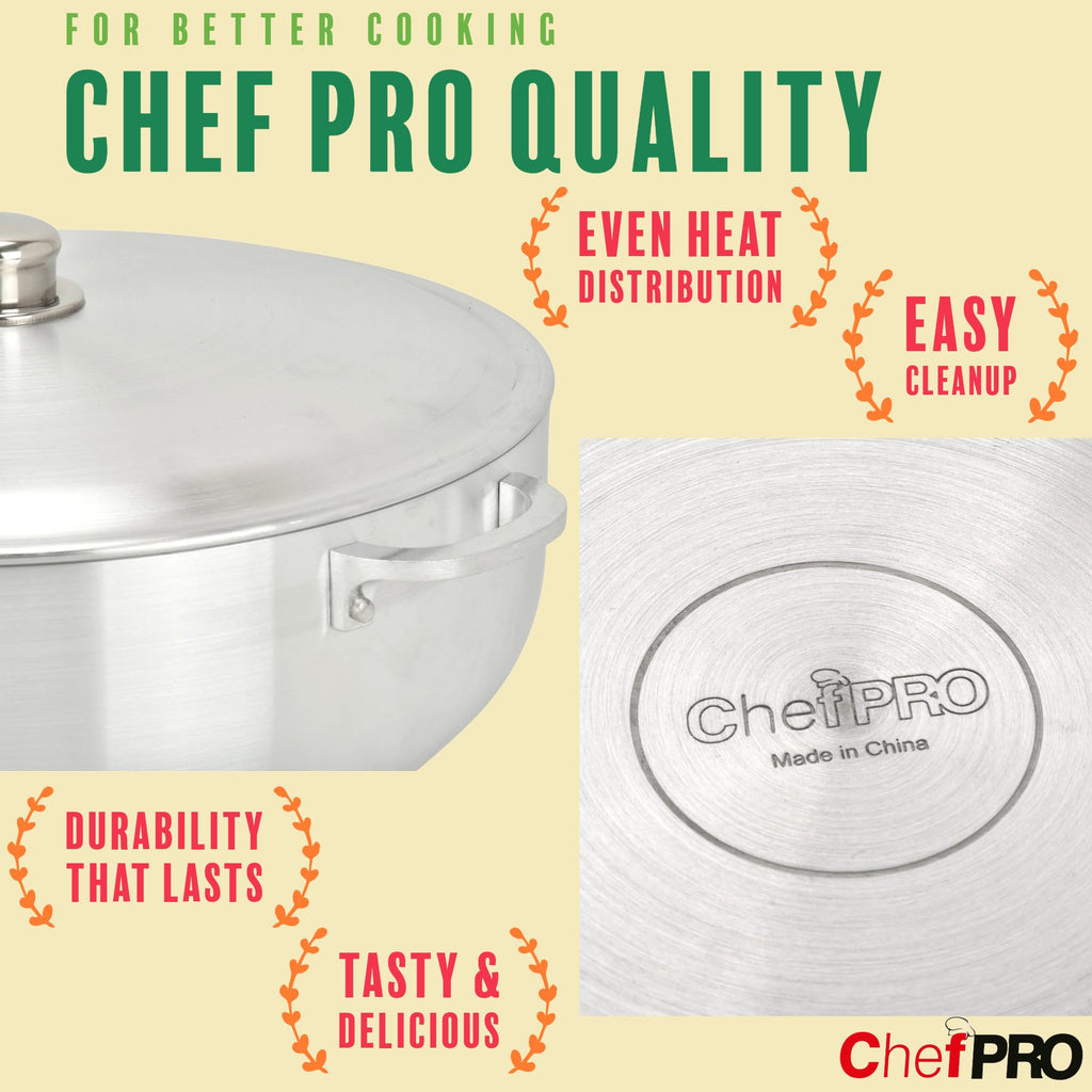 Aluminum Stock Pot with Riveted Handles 13.3 Quart Q43639