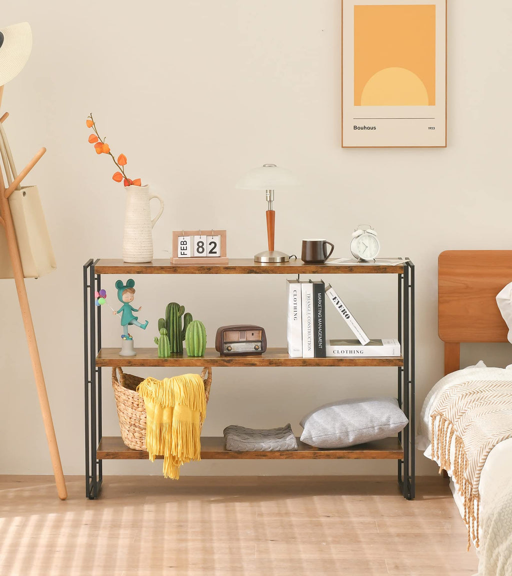 3-Tier Wood and Metal Bookshelf I293