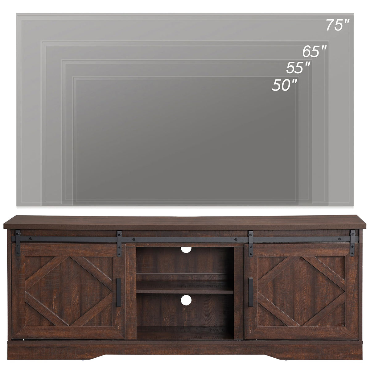 Farmhouse TV Stand for 60-75 inch TV E21662