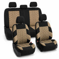 Beige Cloth Car Seat Covers Full Set G2756