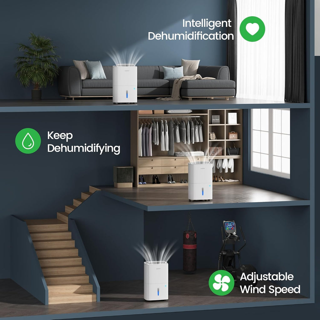 80 Pints Energy Star Dehumidifier with Drain Hose T567037