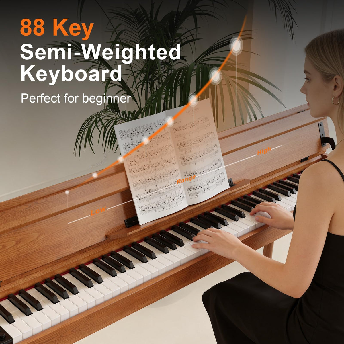 88 Key Full-Weighted Digital Piano T128