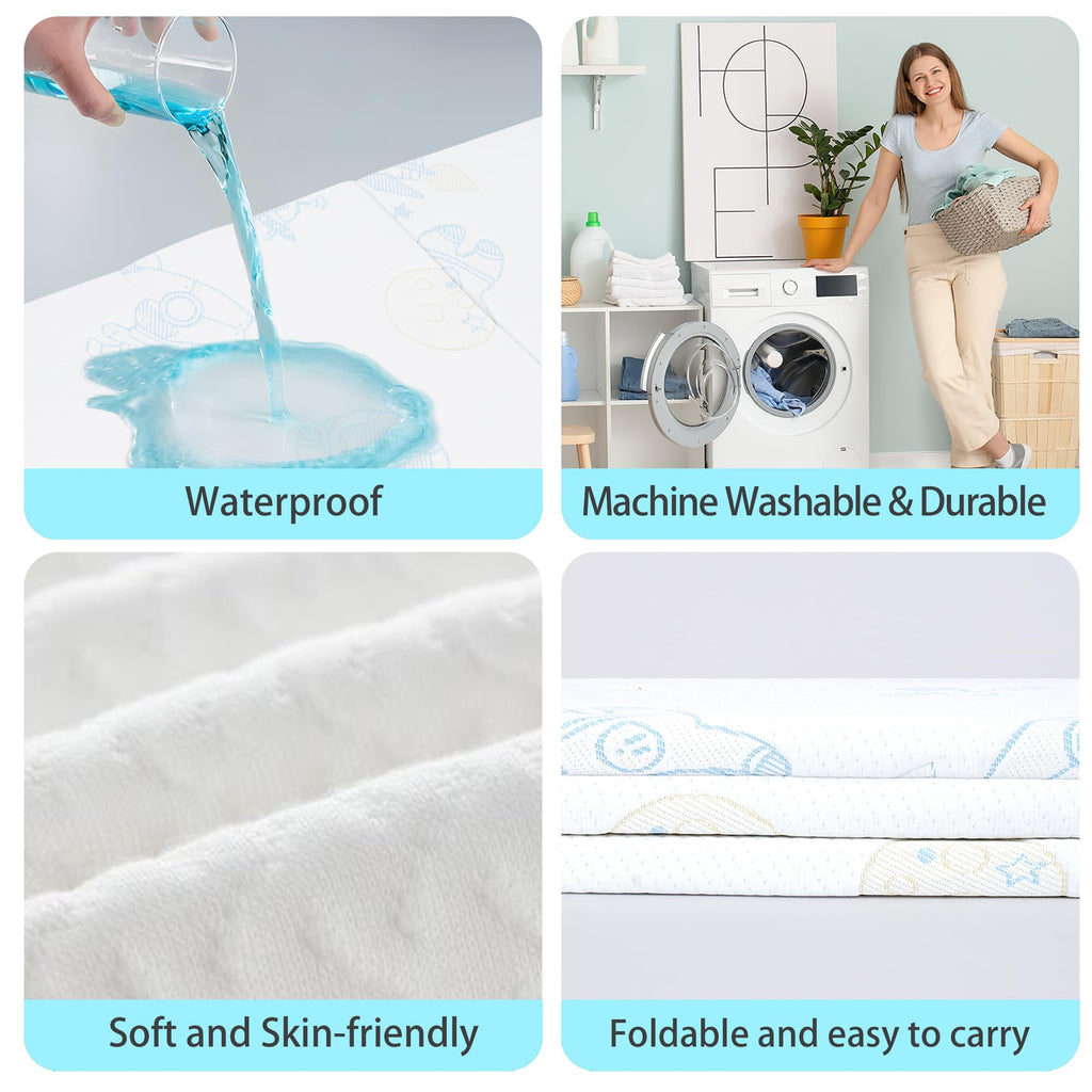 Trifold Portable Pack and Play Mattress Pad with Washable Cover A540