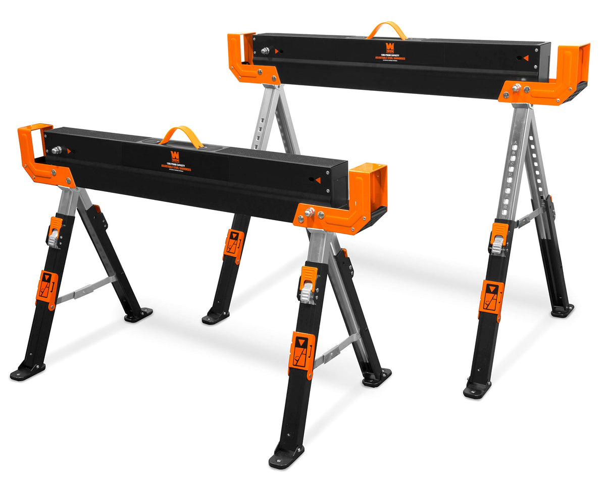 Steel Saw Horse Set and 6" Quick Release Track Saw Clamps X3623