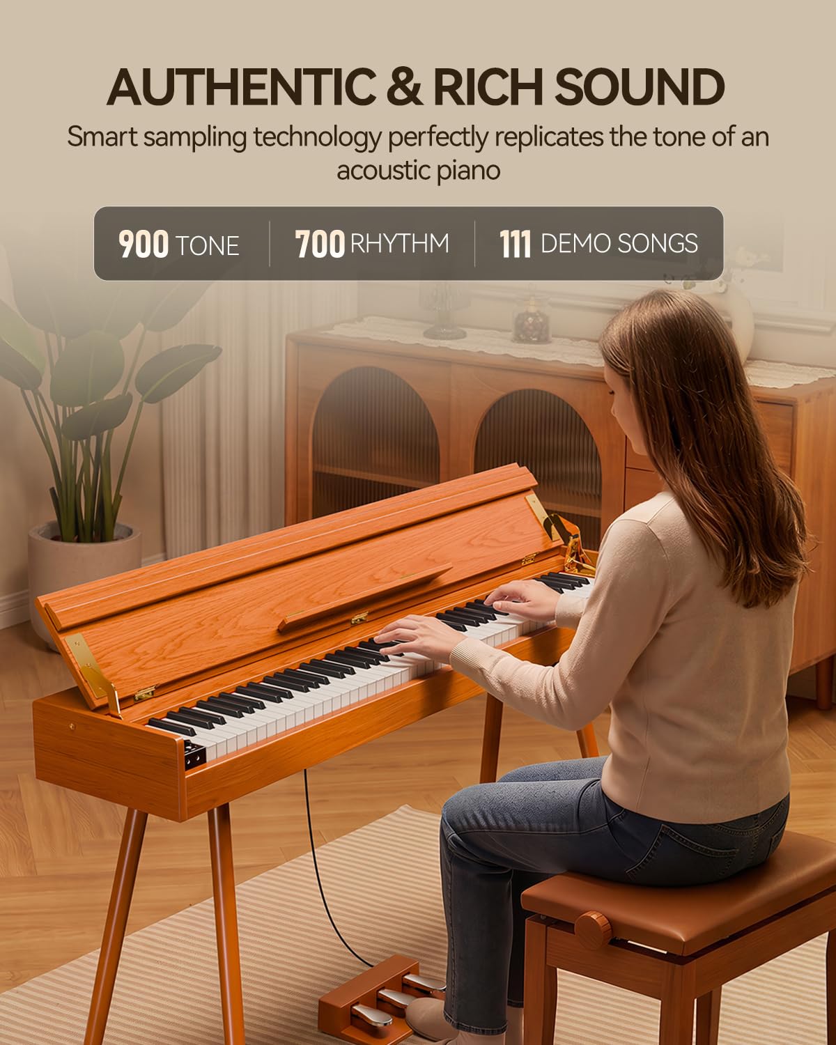 88-Key Weighted Hammer Action Digital Piano D8482