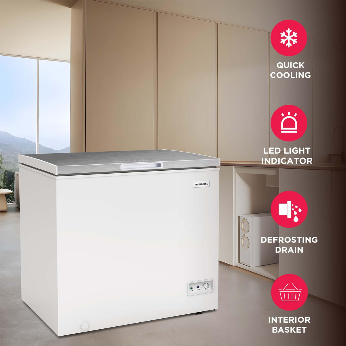 7 Cu. Ft. Chest Freezer with Removable Wire Basket L827958
