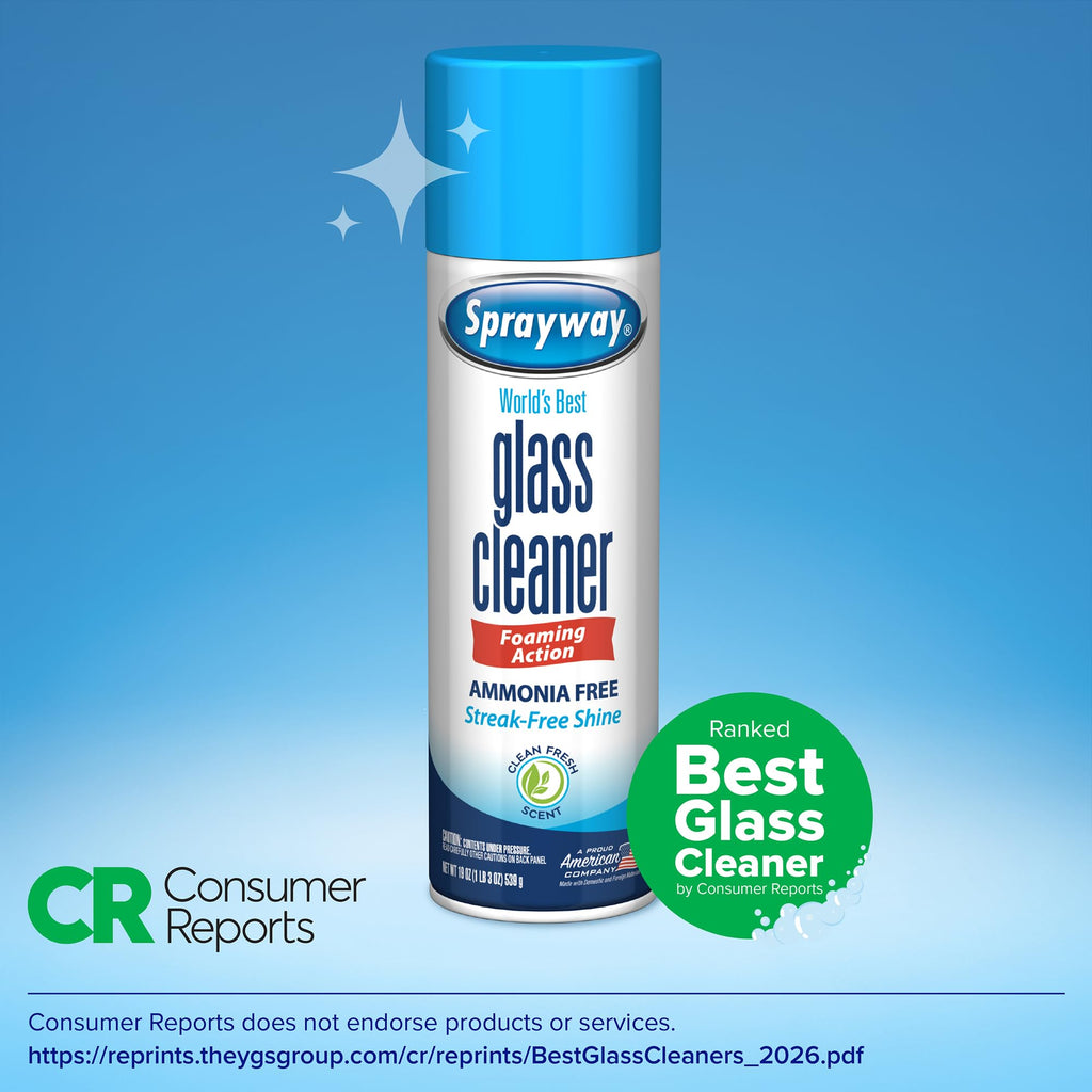 Ammonia-Free Glass Cleaner Aerosol Spray, 15oz, Pack of 6 C5141