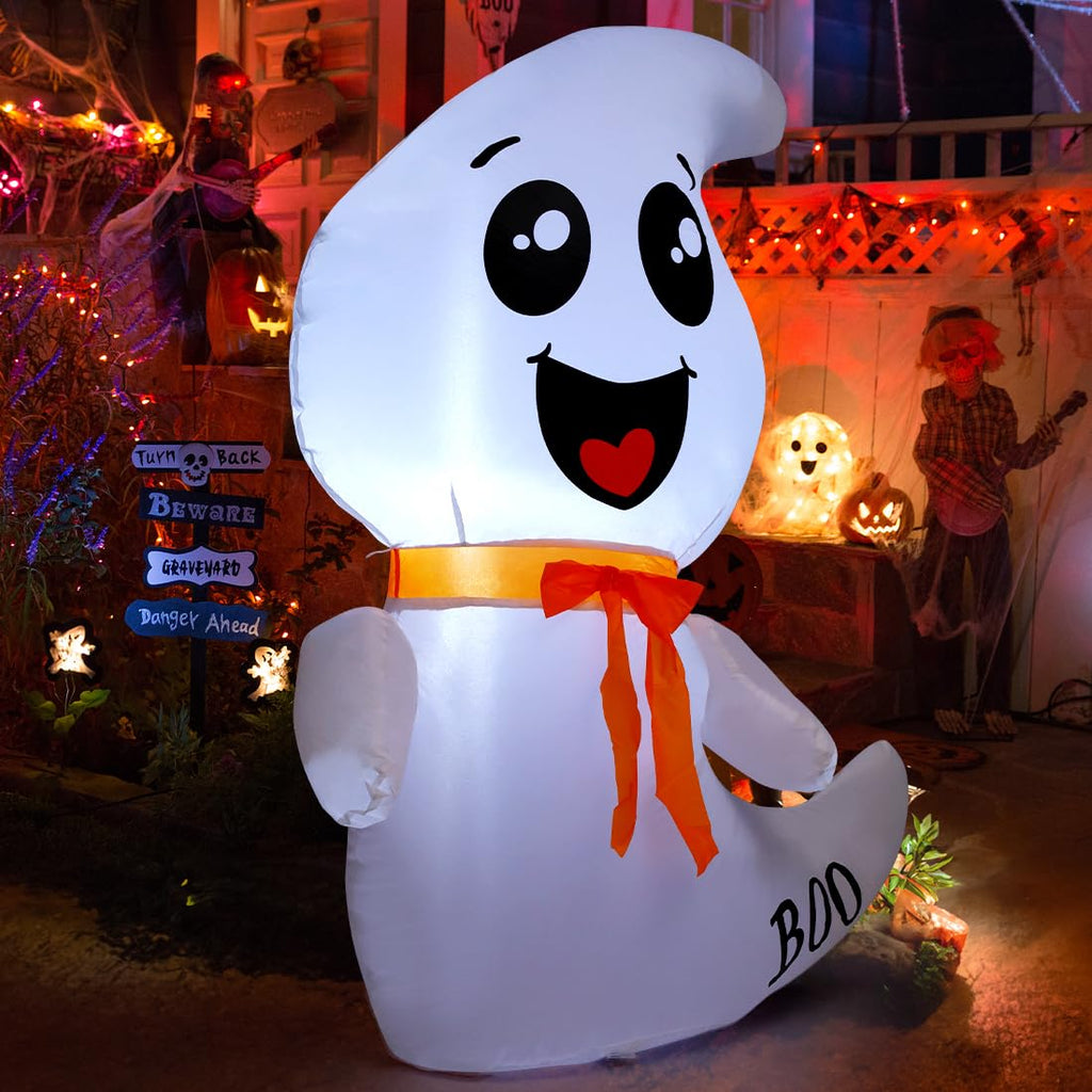 4 FT Inflatable Ghost with Built-in LEDs Q981019