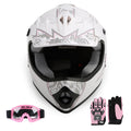 Youth Kids DOT Approved Motocross Helmet with Goggles and Gloves J1719