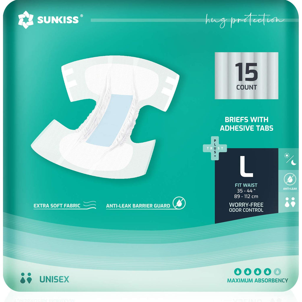Adult Diapers Large 15 Count & Wet Wipes 200 Count A89686