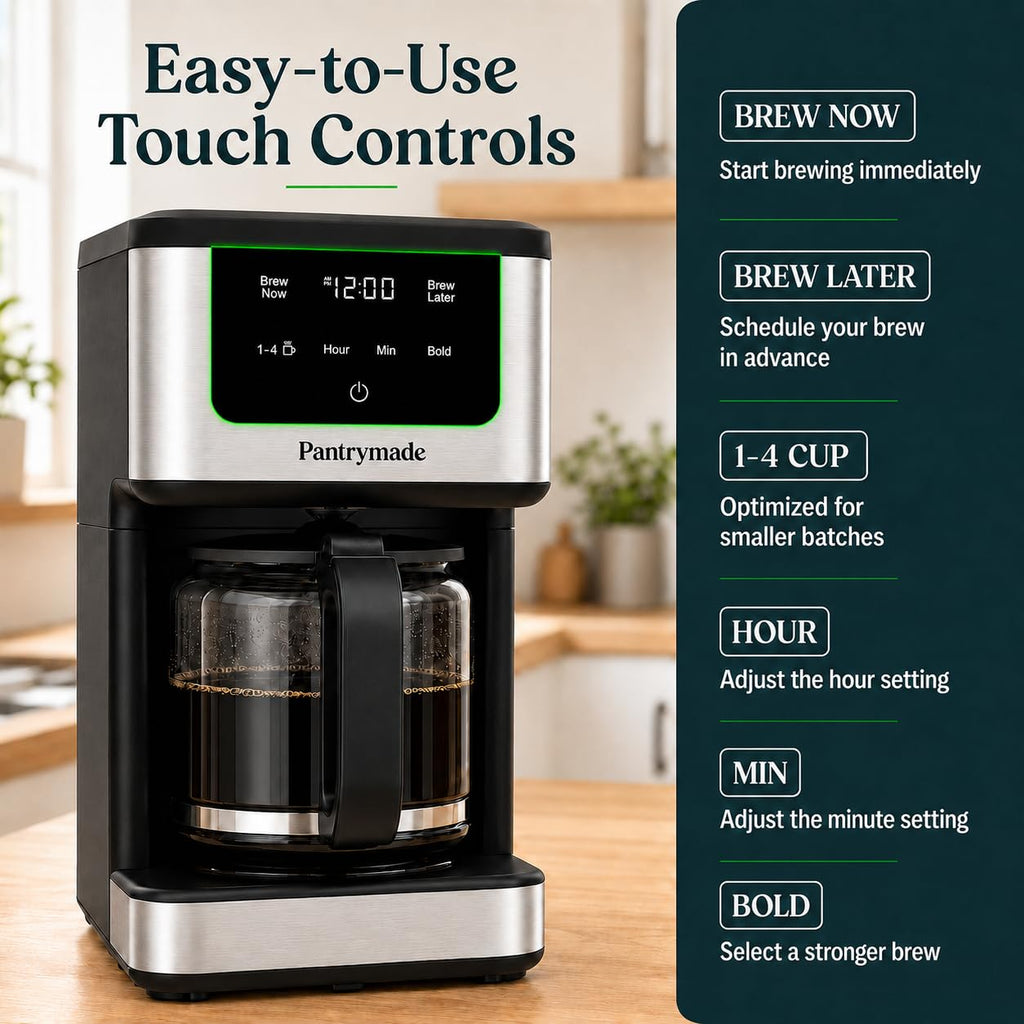 14-Cup Programmable Drip Coffee Maker with Glass Carafe, Black R801257