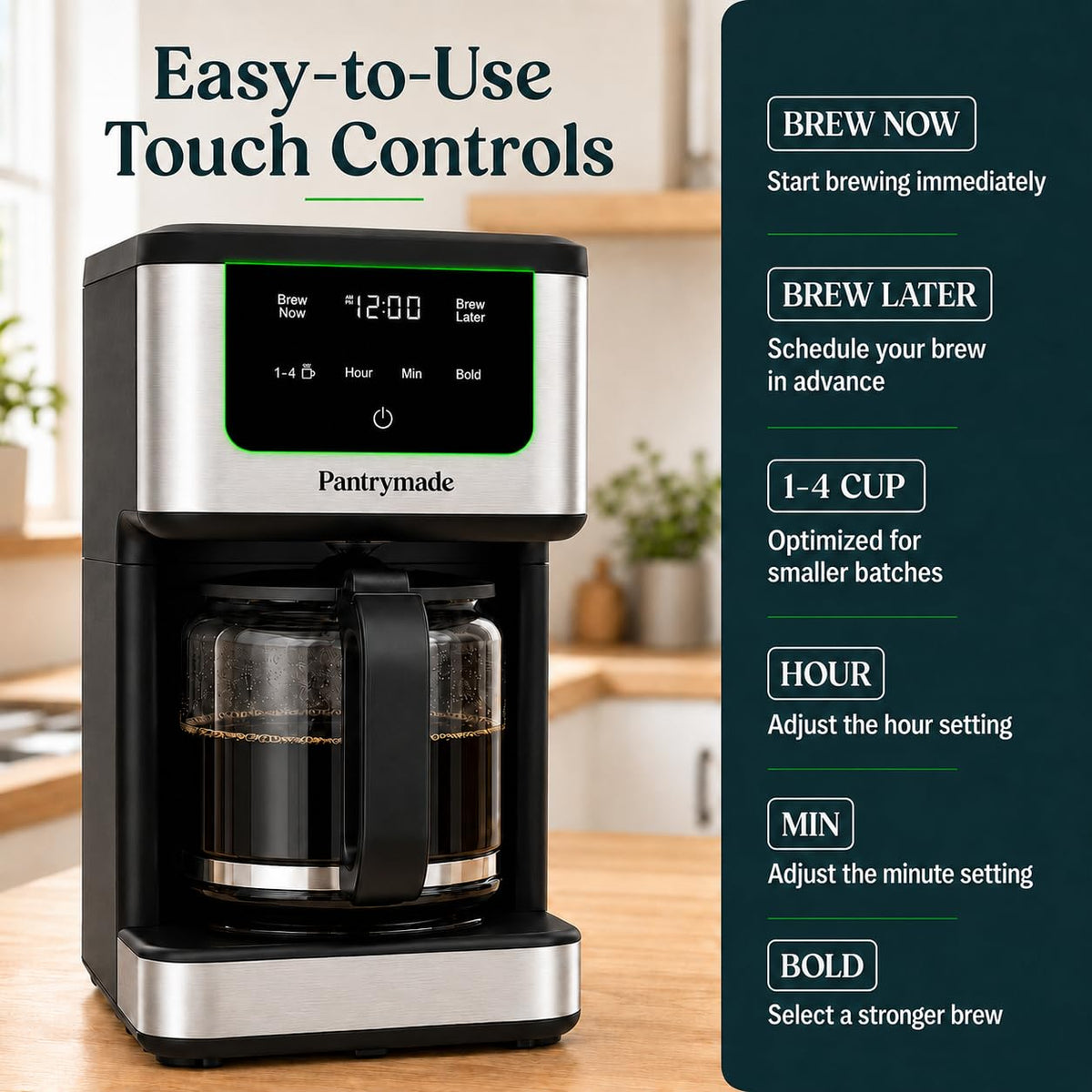 14-Cup Programmable Drip Coffee Maker with Glass Carafe, Black R801257