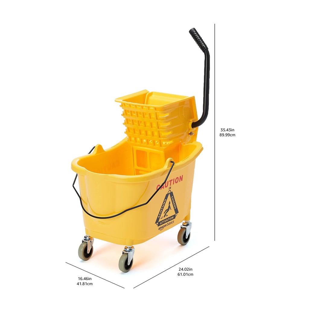 Yellow 35-Quart Mop Bucket on Wheels G423096