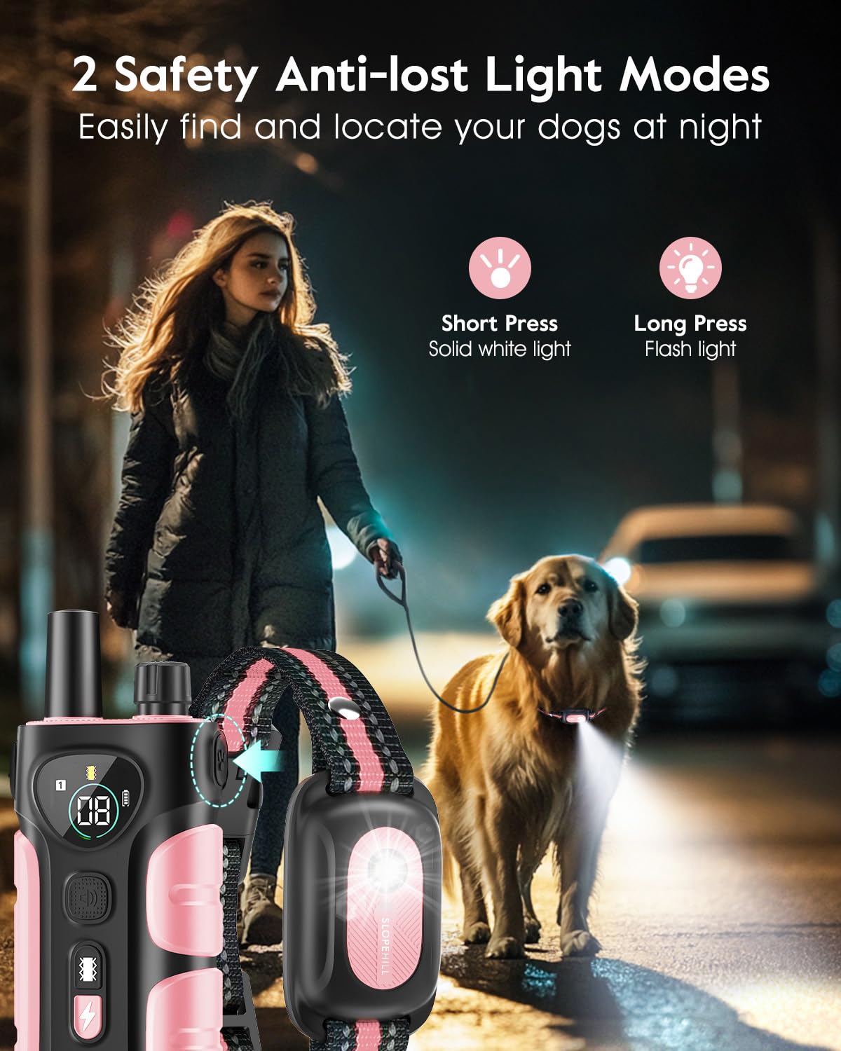 Pink Dog Training Collar with Remote S501749