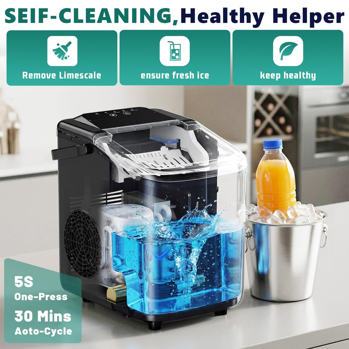 Countertop Ice Maker with Self-Cleaning Z7657