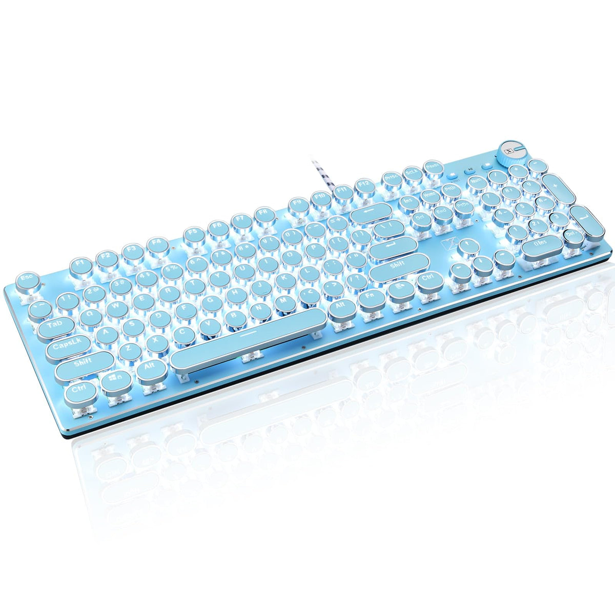 Typewriter Style Retro Mechanical Gaming Keyboard Z9130