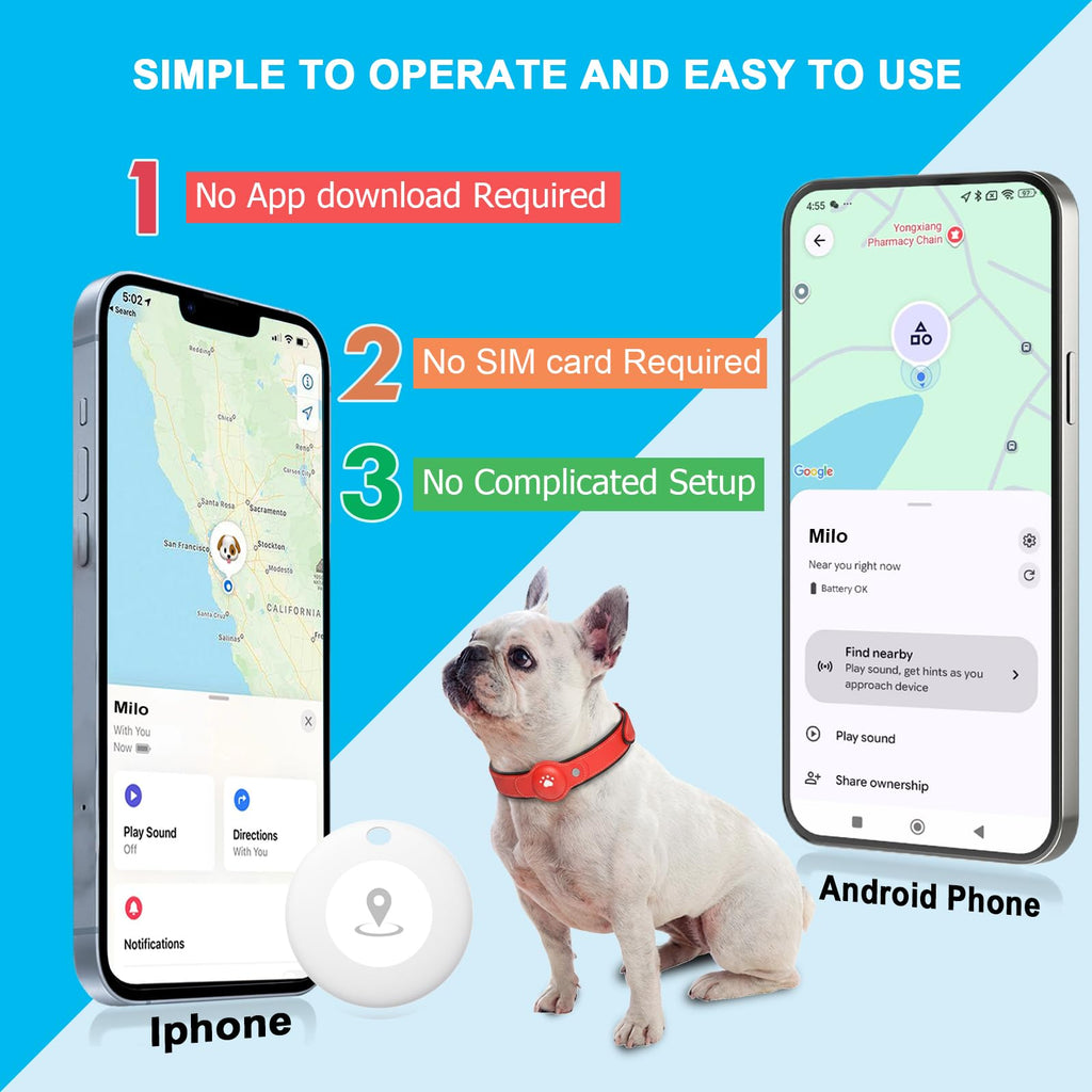 GPS Tracker for Dogs, Pet Location Tracker with Collar T269