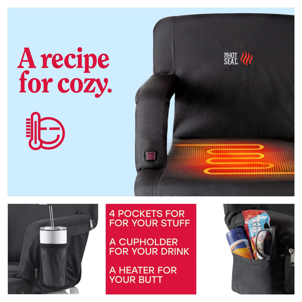 Portable Heated Stadium Seat for Bleachers D9457