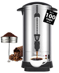 1500W 100 Cup Stainless Steel Commercial Coffee Urn X632