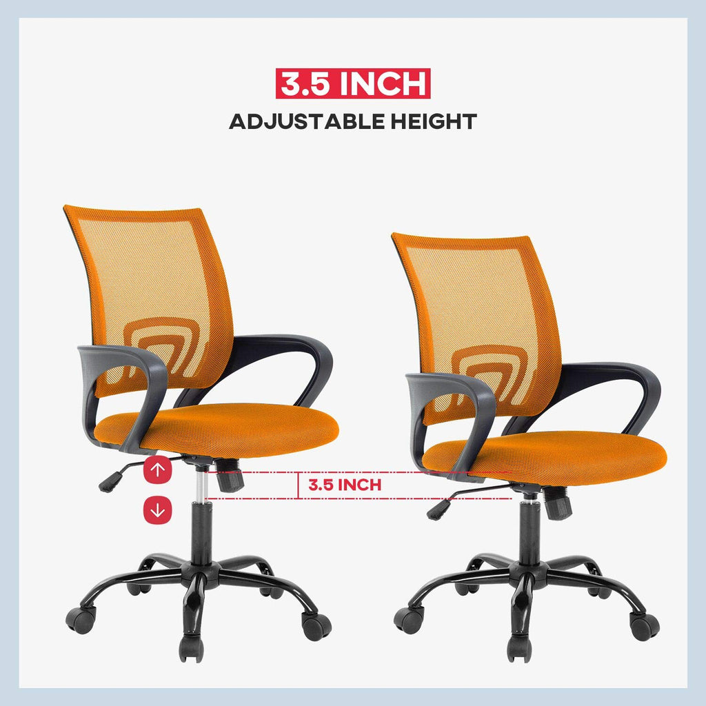 Orange Mesh Office Chair with Lumbar Support P74990
