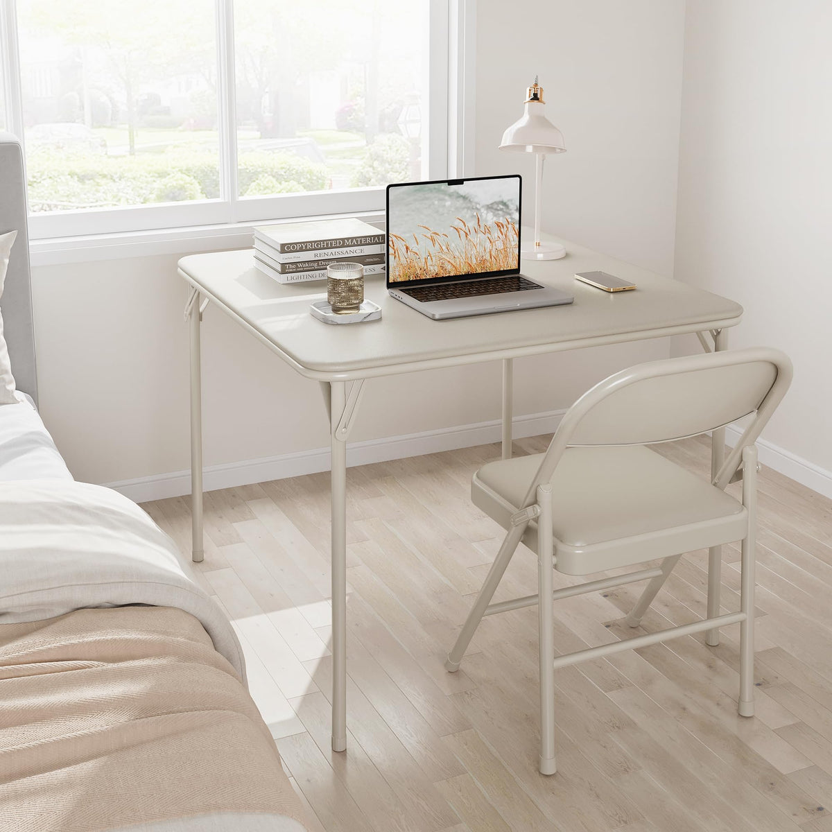 Beige Folding Card Table I96940