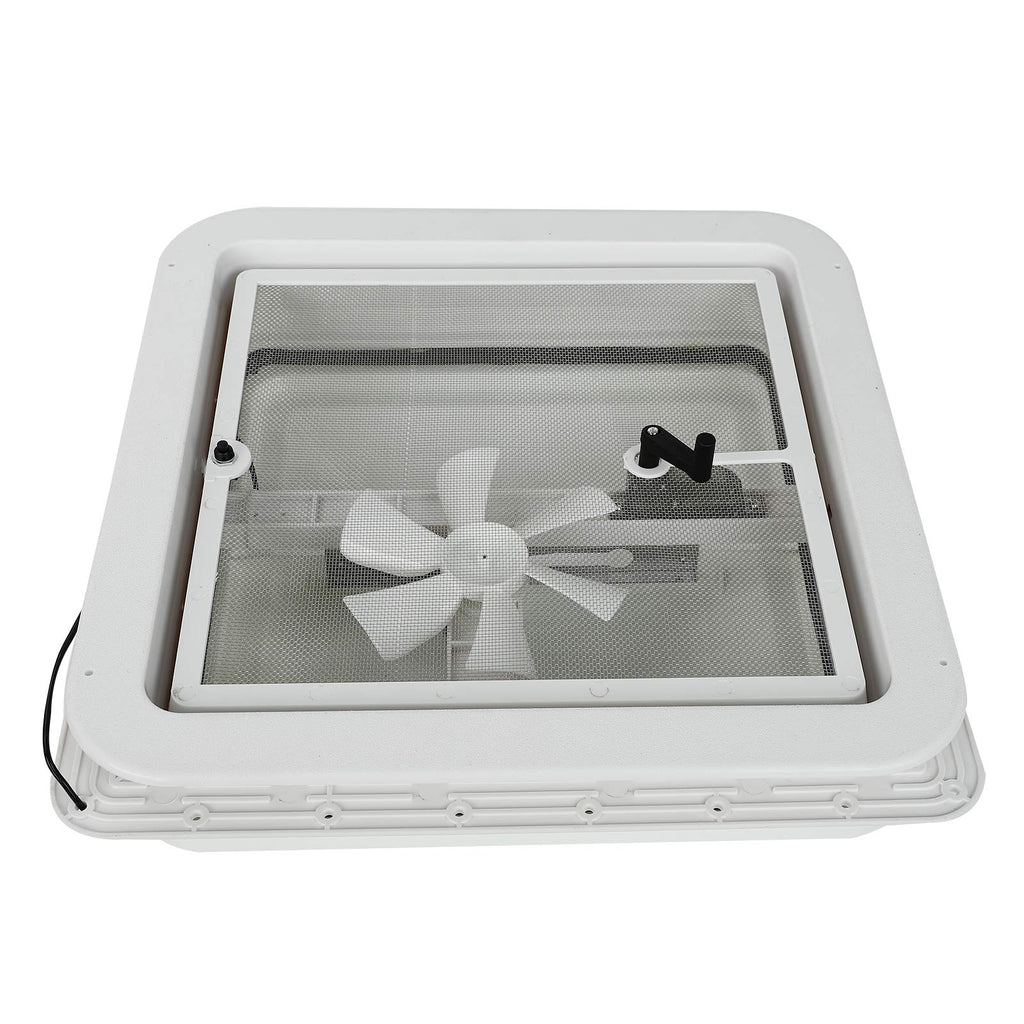 14" RV Roof Vent with 12V Fan White Lid T666222