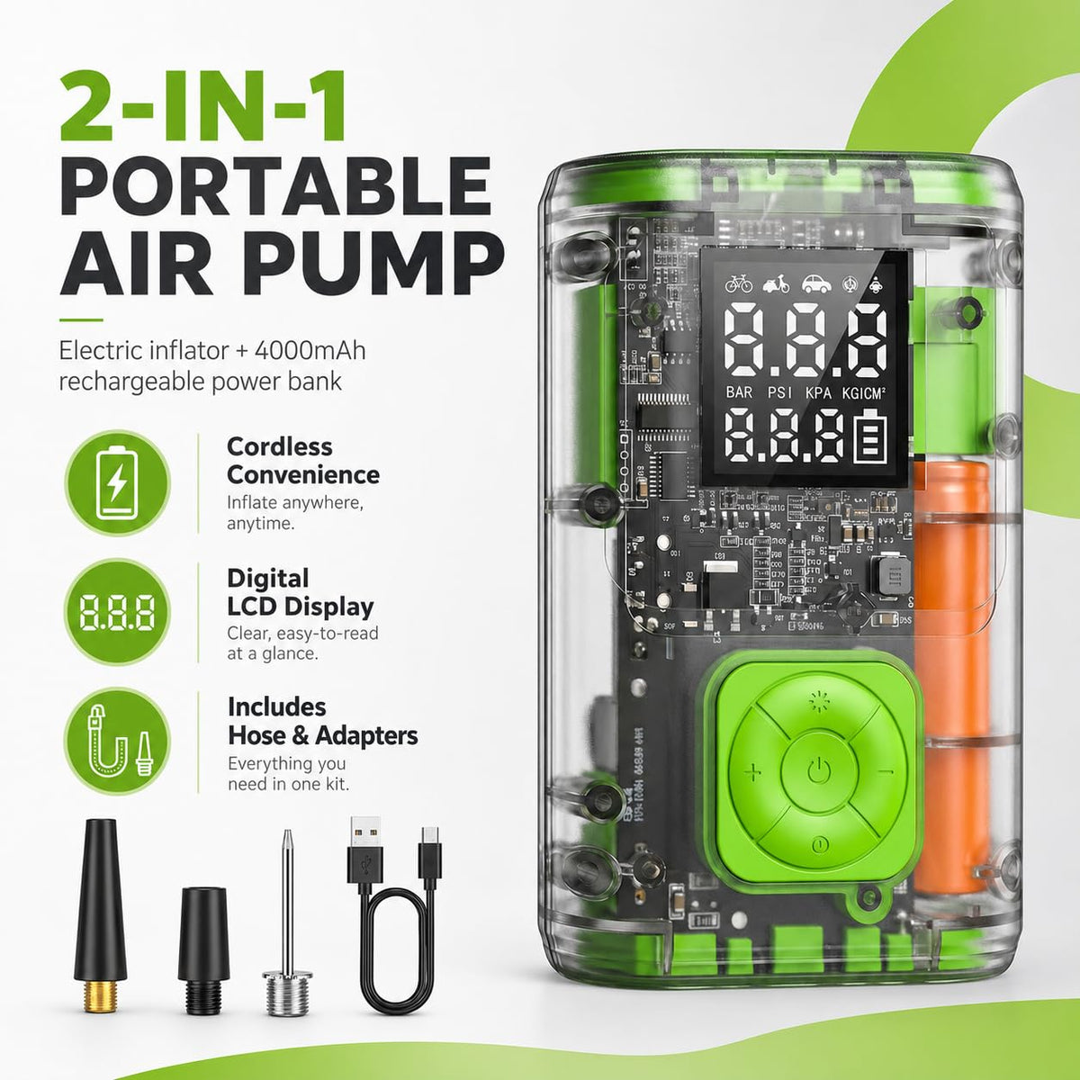 Cordless Portable Air Compressor 150 PSI Auto Shut-Off P330