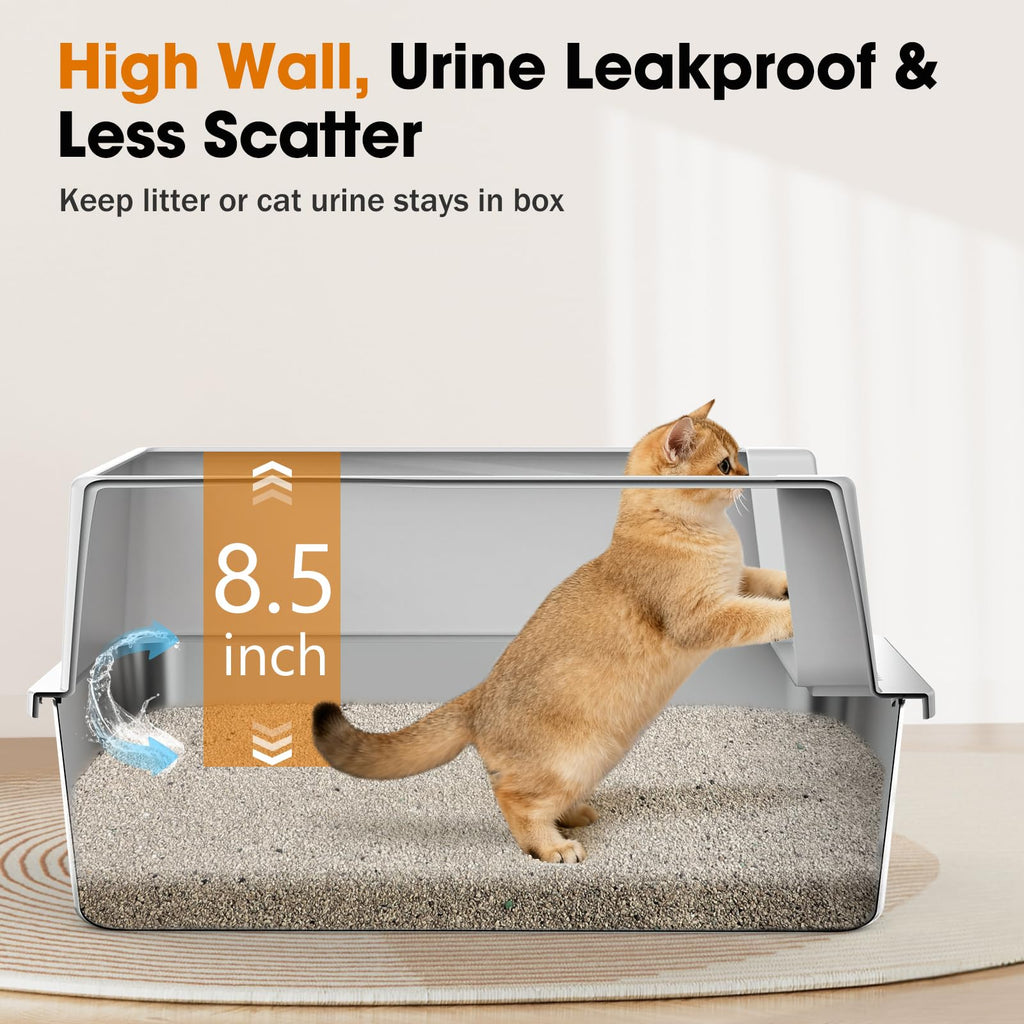 Stainless Steel Litter Box with Lid W74536