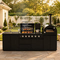 106" Propane BBQ Grill with Pizza Oven T720975