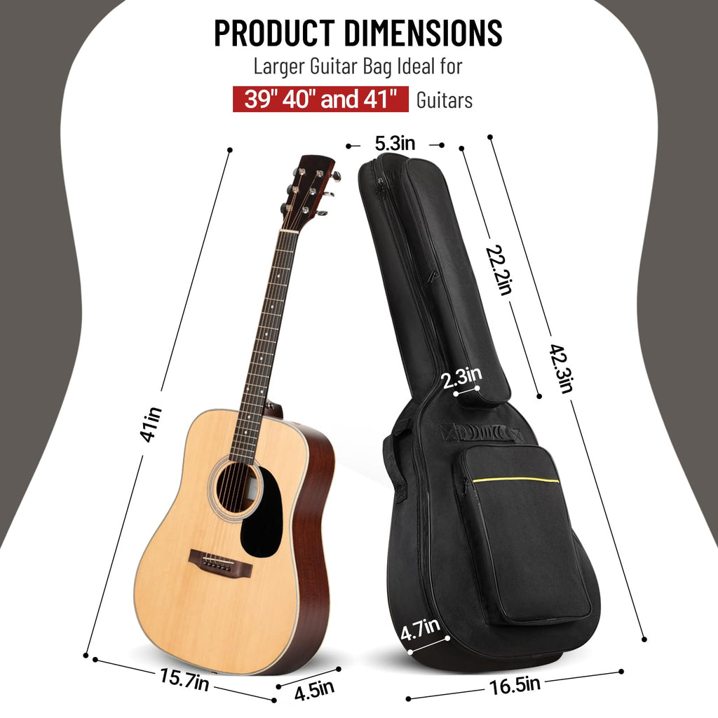 Acoustic Guitar Case Soft Padded Gig Bag 41 in P3315