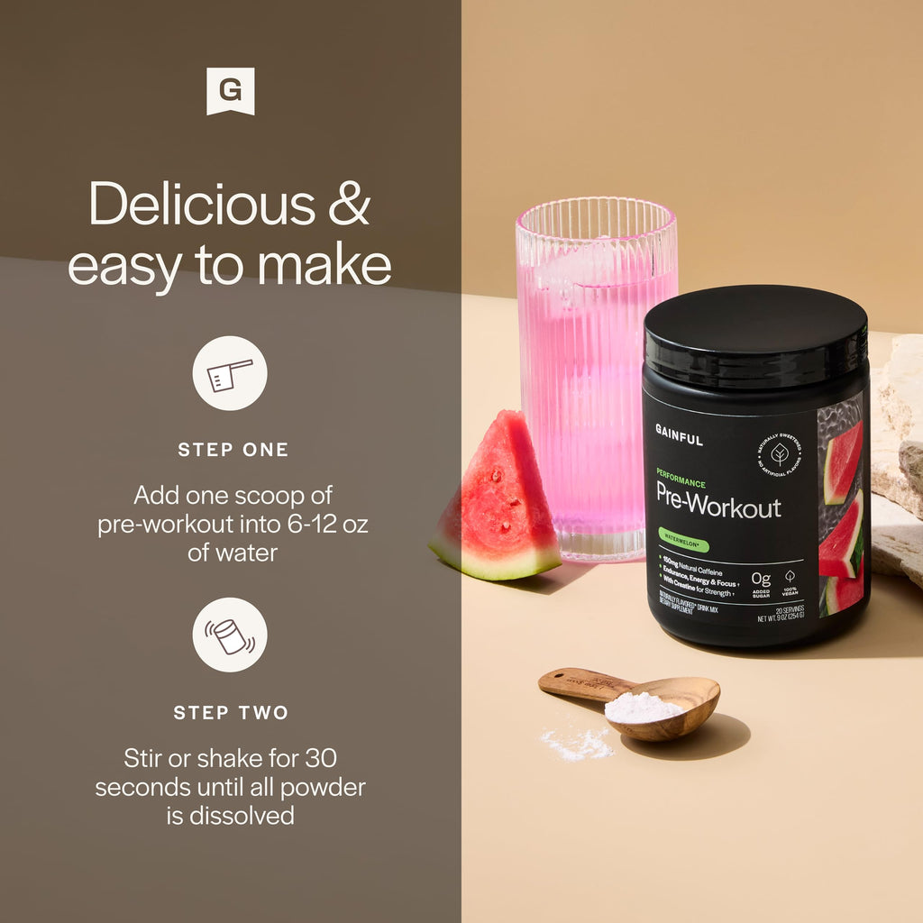 Pre-Workout Powder 3g Creatine Watermelon 20 Servings S15547