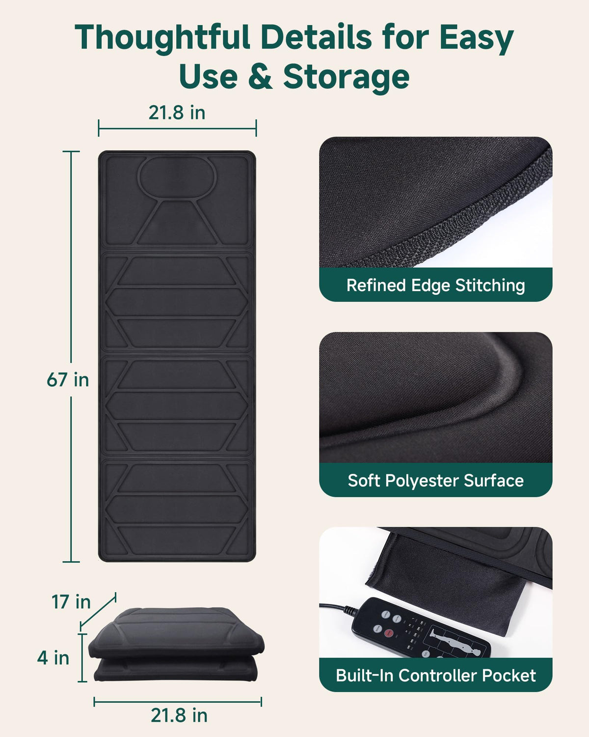 Full Body Massage Mat with Heat H87490
