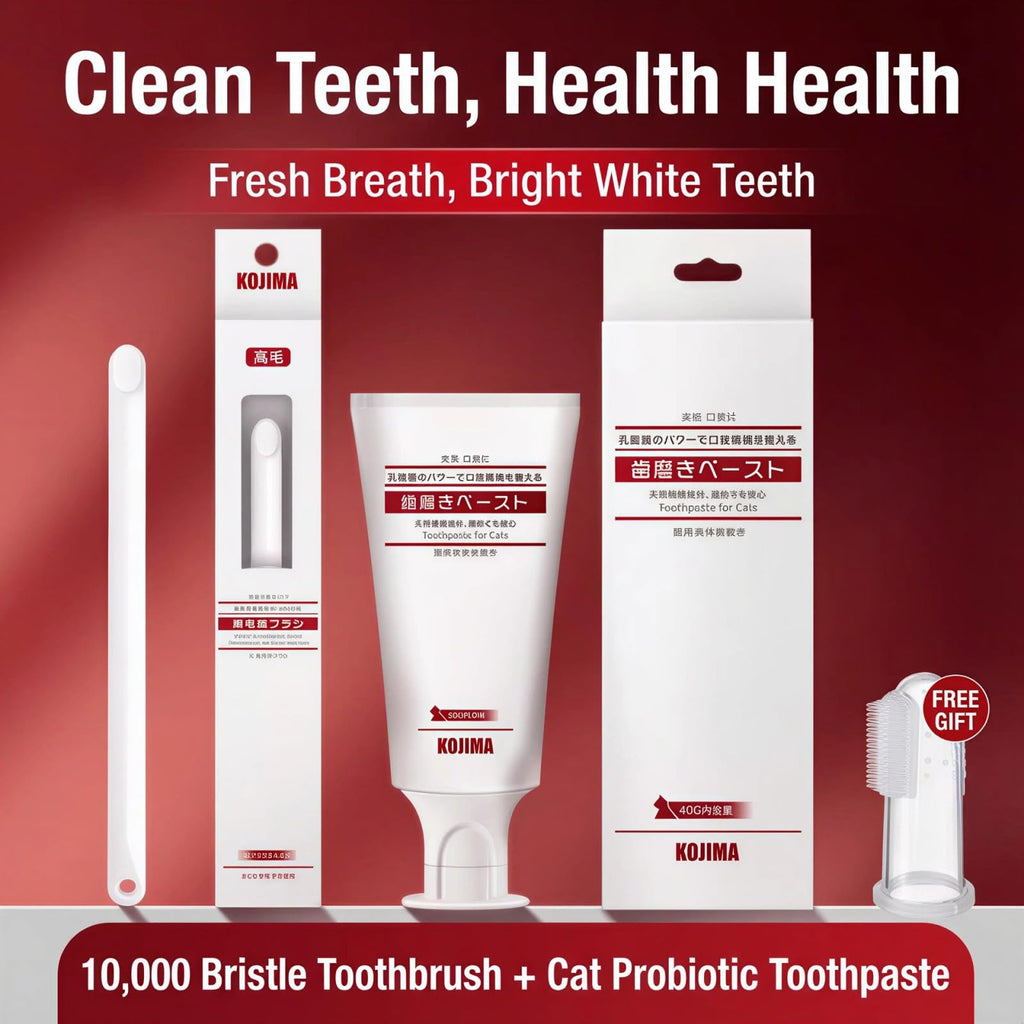 Tuna Flavor Toothpaste 1.35 oz with Toothbrush & Finger Brush T520