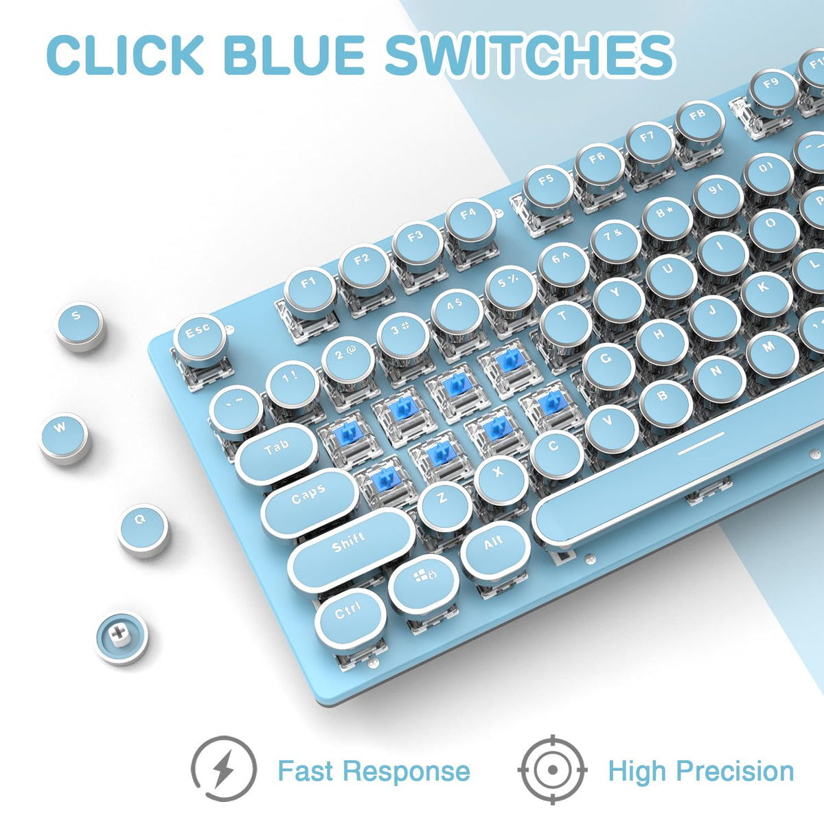 Typewriter Style Retro Mechanical Gaming Keyboard Z9130
