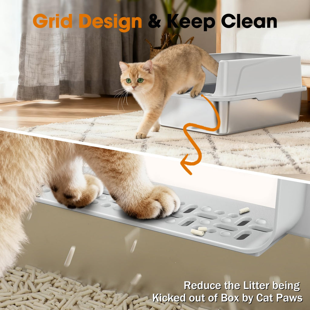 Stainless Steel Litter Box with Lid W74536