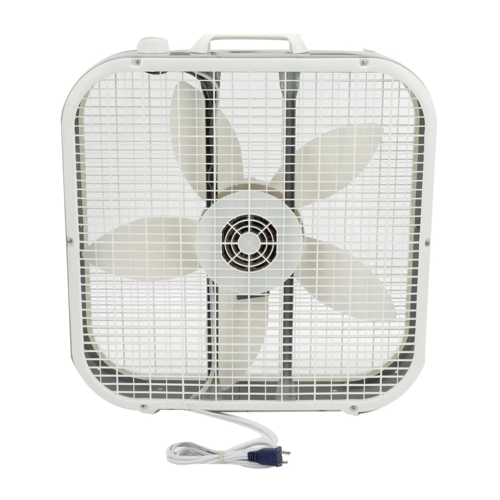 20 Inch 3 Speed Box Fan White S598