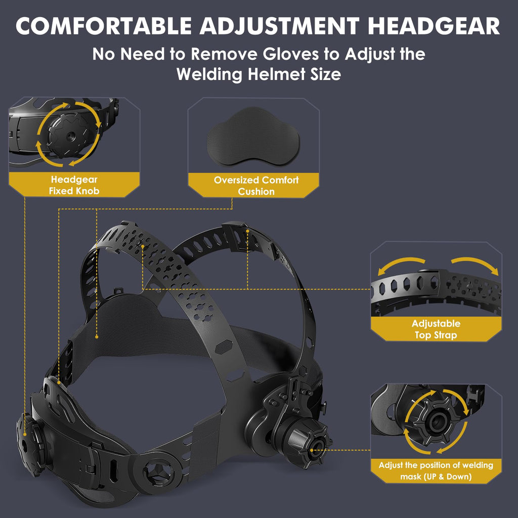 Auto Darkening Welding Helmet True Color Large Viewing Solar Wide Shade 4/5-13 U4273