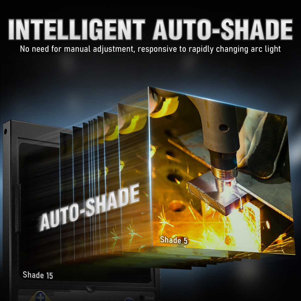 Auto-Shade Welding Helmet with Digital Filter X343