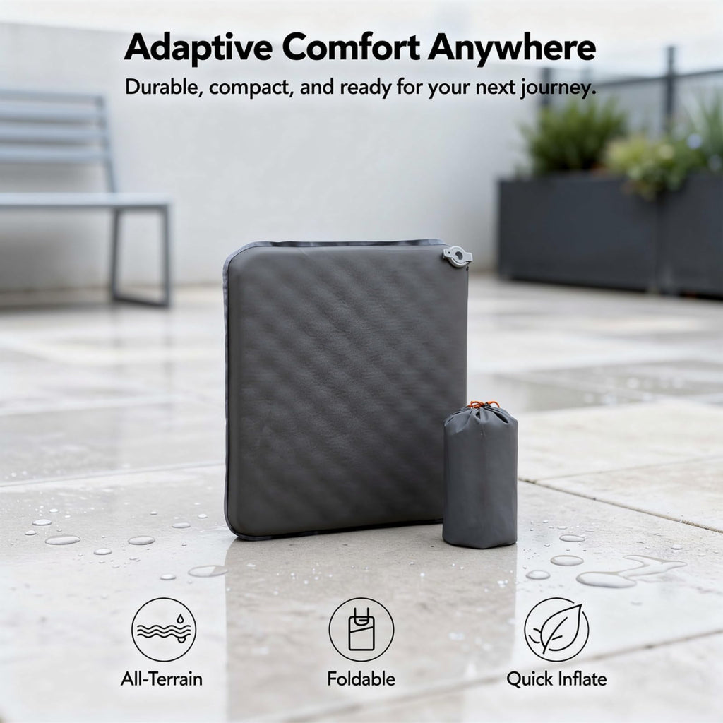 2 Pcs Inflatable Seat Cushion, Lightweight Nylon TPU, 16.9 x 13 in T102