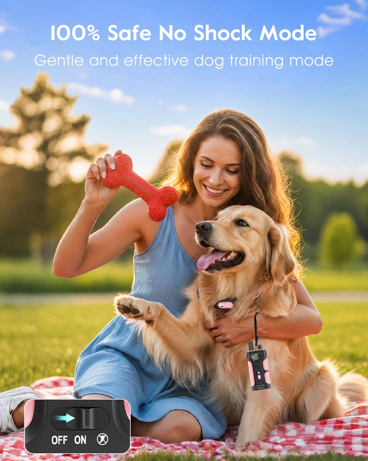 Pink Dog Training Collar with Remote S501749