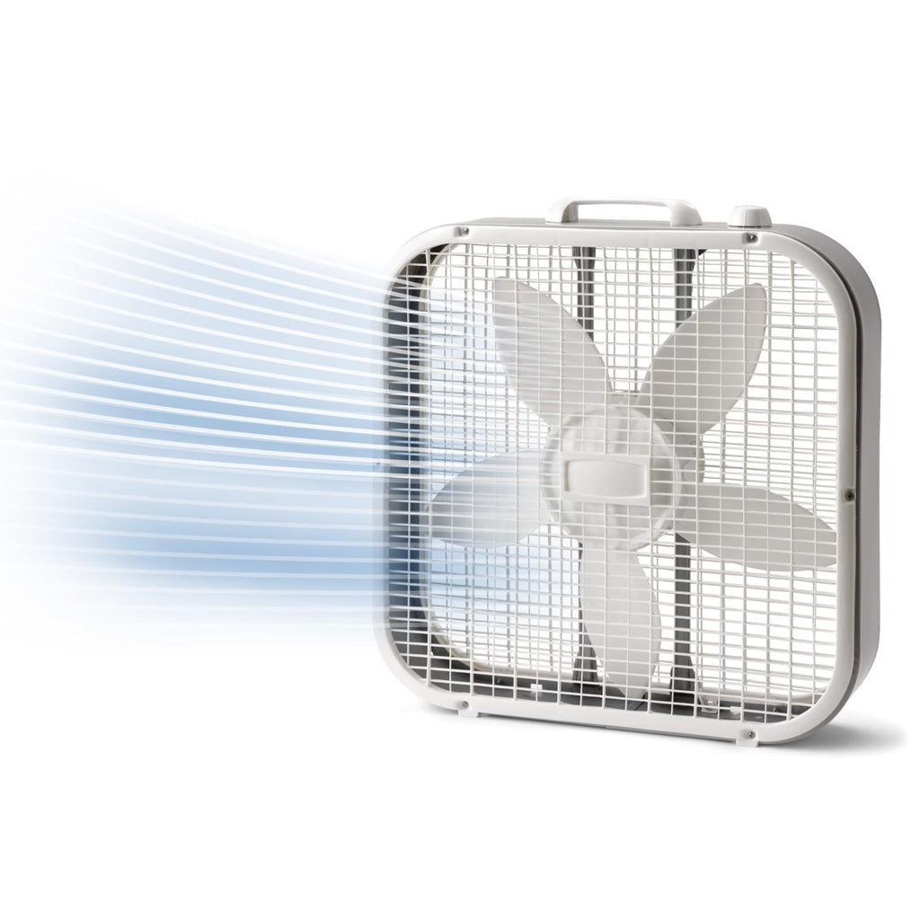20 Inch 3 Speed Box Fan White S598