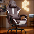 Brown Ergonomic Gaming Chair with Foot Rest Y693
