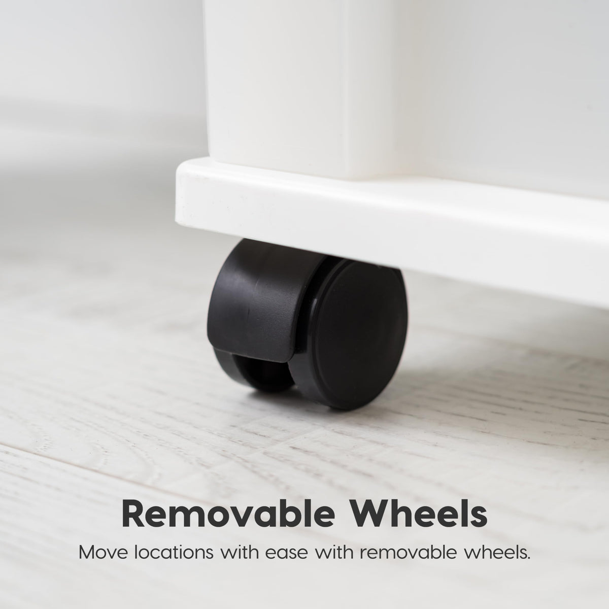 4 Drawer White Storage Cart with Wheels G608