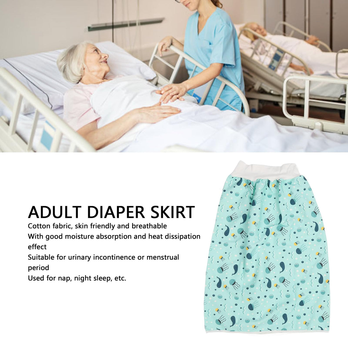 Washable Cotton Reusable Incontinence Bed Pad XL O4001