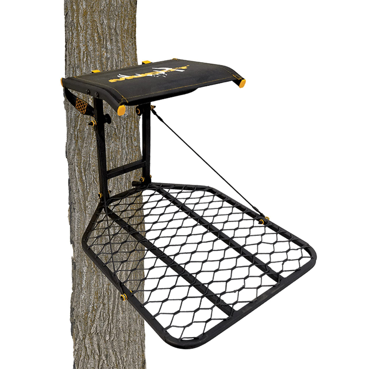 1-Person Tree Stand Platform & Set of 3 Climbing Sticks with Fold-Up Steps N4291