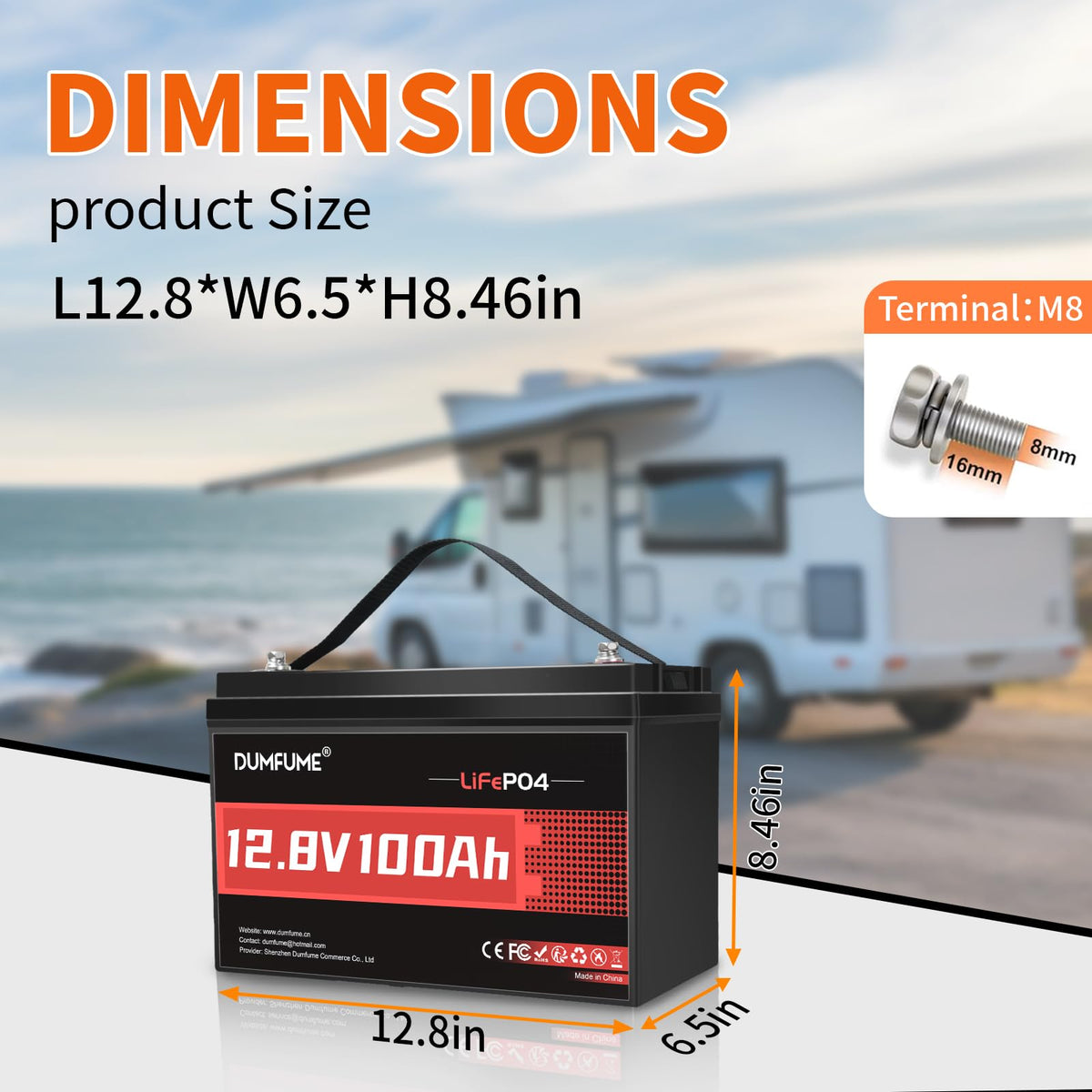 12V 100Ah LiFePO4 Battery Group 31 C348