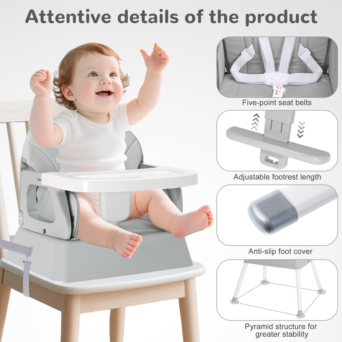4 in 1 Portable Convertible High Chair A678977