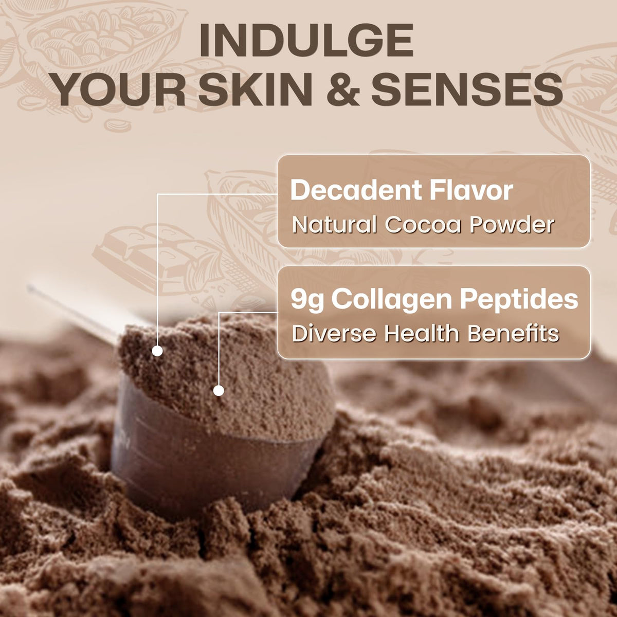 Multi Collagen Peptides Powder Chocolate Flavor 35 Servings O423
